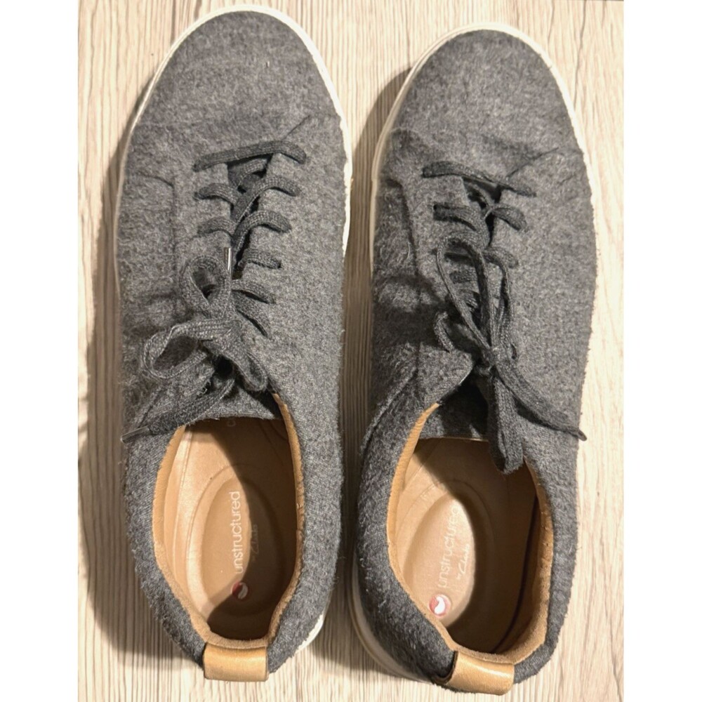 Clarks Unstructured Un Maui Gray Sneakers Women's 8M EU 39 Comfort Shoes